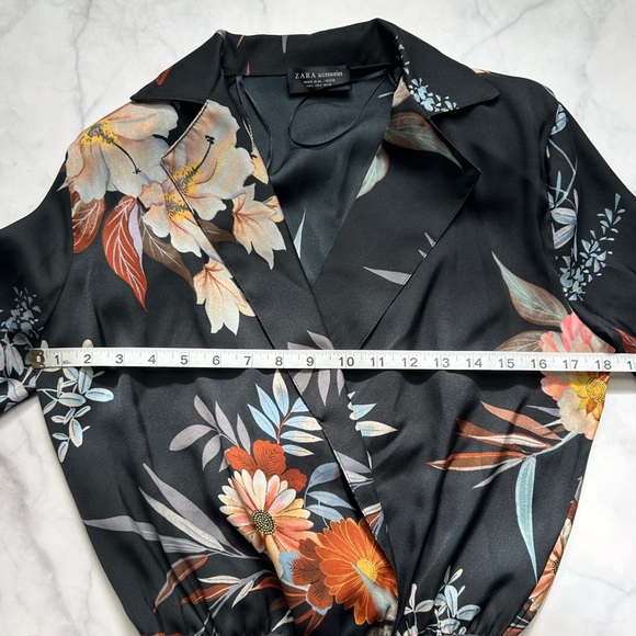 Zara Floral Bodysuit Sz S - Picture 7 of 8